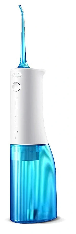 Беспроводной ирригатор Soocas W3 PRO (4 насадки), Голубой. Фото 4