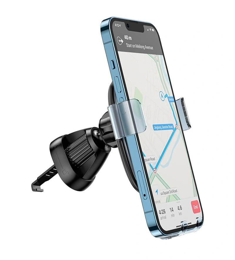 Держатель Hoco H7 Small Gravity Car Holder (Air Outlet), Тёмно-серый. Фото 4