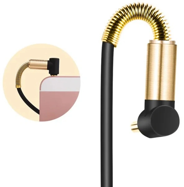 Кабель AUX Hoco Audio cable UPA02 1M, Чёрный. Фото 3