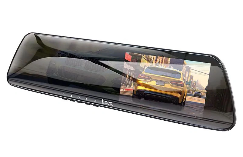 Видеорегистратор Hoco DV4 mirror driving recorder (dual-channel), Iron Gray. Фото 2