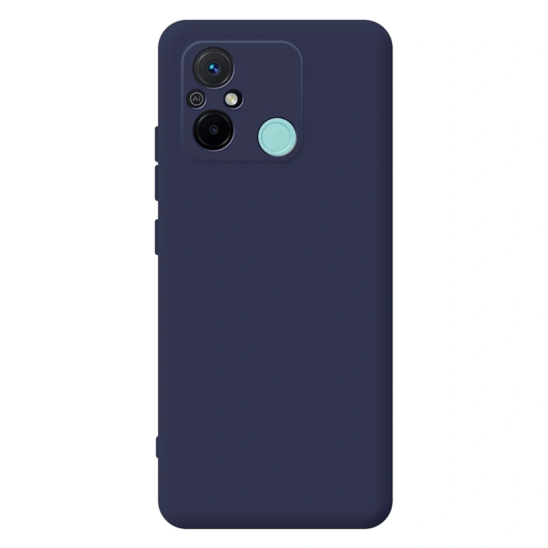 Накладка Silicone Case Logo для Redmi 12C/Poco C55, Тёмно-синяя. Фото 1