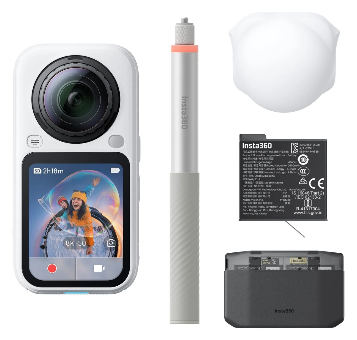 Экшн-камера Insta360 X6 Essentials Bundle, Белый (X604). Фото 1