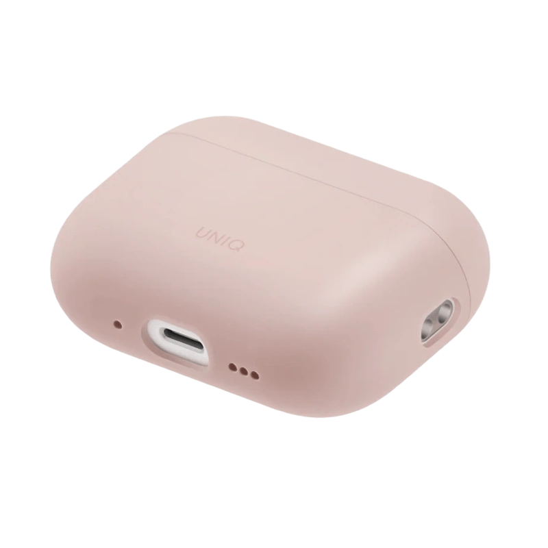 Чехол Uniq для наушников AirPods Pro 3 LINO Liquid silicone with handstrap, Charcoal Grey (AIRPODSPRO3-LINOBLPINK). Фото 3