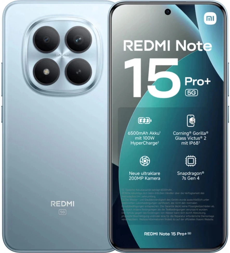 Смартфон Redmi Note 15 Pro Plus 5G 8/256Гб Ледниково голубой. Фото 1
