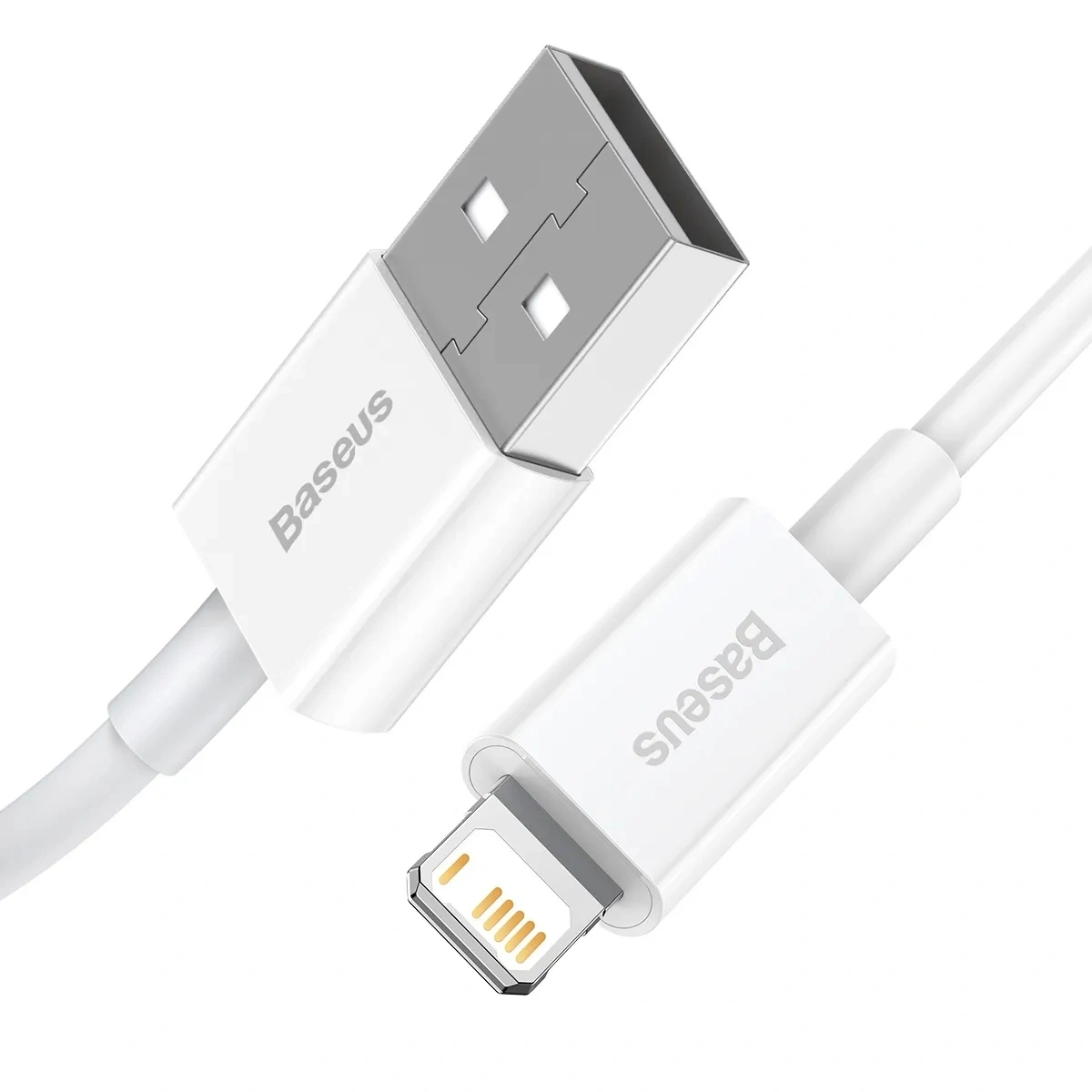 Кабель Baseus Superior Series Fast Charging Data Cable USB to iP 2.4A 2m, Белый (CALYS-C02). Фото 3