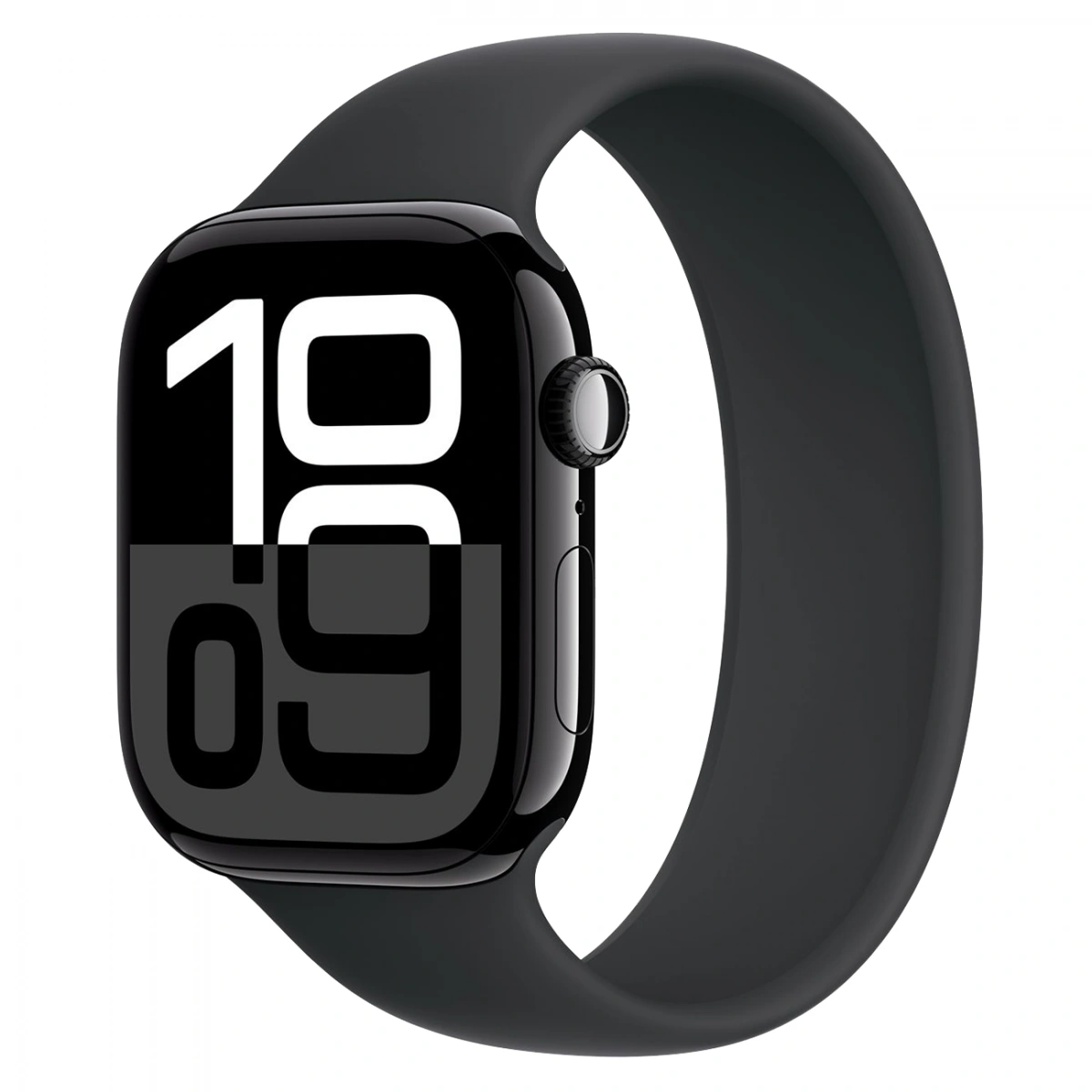 Apple Watch Series 10, 42 мм, алюминий цвета "чёрный глянец", Solo Loop Black, размер 1 (MWWX3). Фото 1