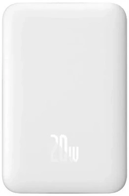 Внешний аккумулятор Baseus Magnetic Mini Air Wireless 10000mAh 20W (P10059001223-00), Белый. Фото 2