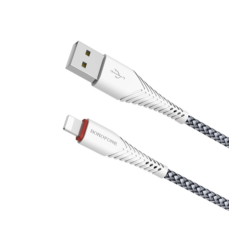 Кабель Borofone BX25 Powerful Lightning to USB 1м, Белый. Фото 1