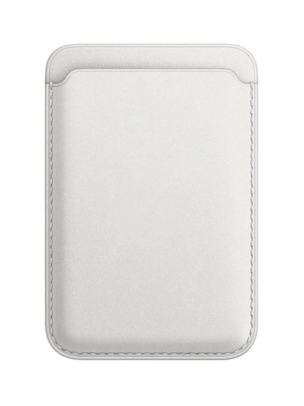 Магнитный бумажник Leather Wallet MagSafe для iPhone, White. Фото 1
