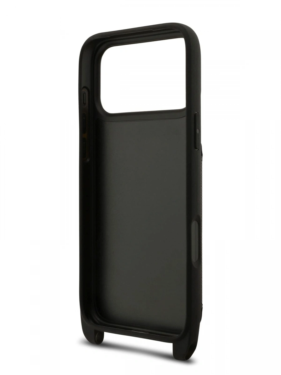 Накладка Lagerfeld для iPhone 17 Pro Max Crossbody cardslot PU Saffiano NFT Karl&Choupette Hard, Чёрная (KLHCP17XCSAKCPMK). Фото 8