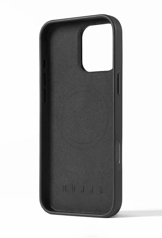 Накладка Mujjo Leather Case With MagSafe Compatible для iPhone 16 Pro Max, Black (MUJJOCL055BK). Фото 2