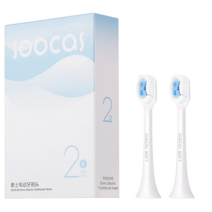 Сменные насадки для зубной щетки Soocare Soocas Soft X3/X3U/X5, белый. Фото 1