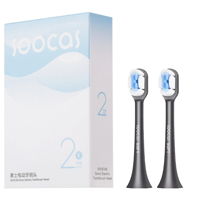 Сменные насадки для зубной щетки Soocare Soocas Soft X3/X3U/X5, Чёрный. Фото 1