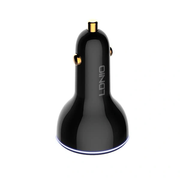 Автомобильное зарядное устройство LDNIO Super Fast Car charger 160W, Чёрное (C102). Фото 6