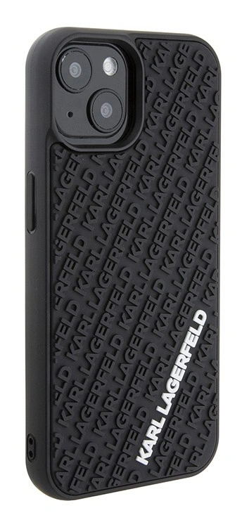 Накладка Lagerfeld для iPhone 15 3D Rubber Multi Logo Hard, Black (KLHCP15S3DMKRLK). Фото 2