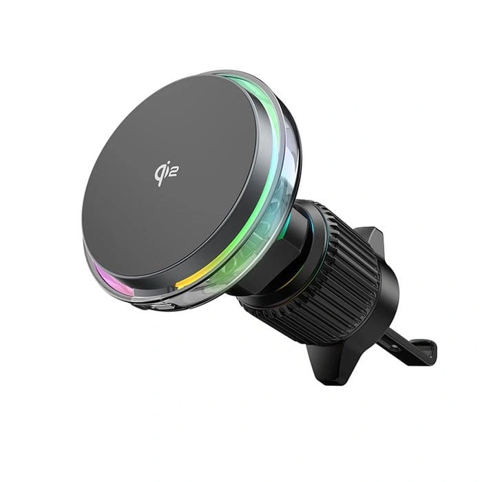 Держатель Wiwu CH-324 Magnetic Qi2 Wireless Car Mount 15W, Чёрный. Фото 1