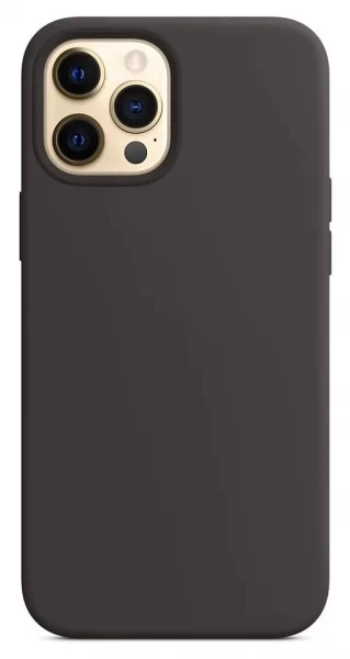 Накладка Silicone Case для iPhone 12 Pro / iPhone 12, Black (без MagSafe)