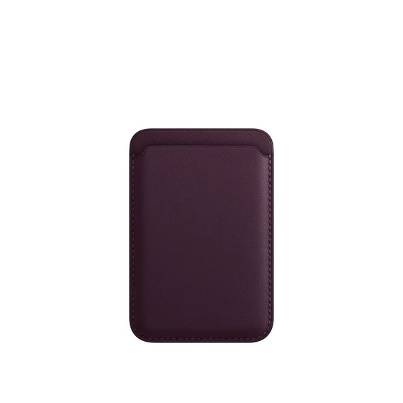 Чехол-бумажник Leather Wallet MagSafe для iPhone, Dark Cherry