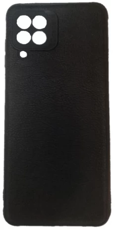 Накладка для Samsung Galaxy A22/M32 силиконовая под кожу, Чёрная