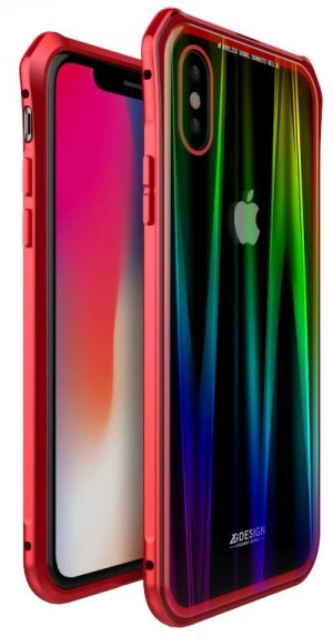 Чехол Luphie New Magnetic Frame для iPhone X Red