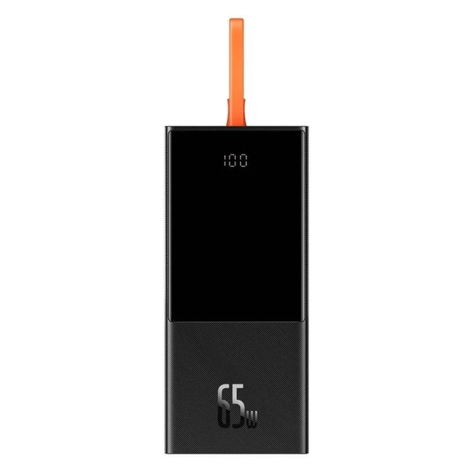Внешний аккумулятор Baseus Elf Digital Display Fast Charging Power Bank 20000mAh 65W с кабелем Type-C, Black (PPJL000001)