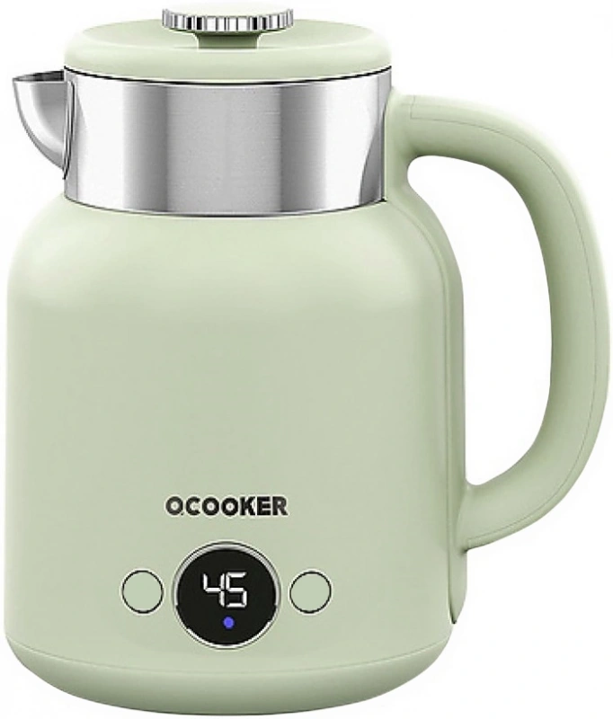 Электрический чайник с датчиком температуры Qcooker Kettle 1.5L 1500W, Зелёный (CR-SH1501)