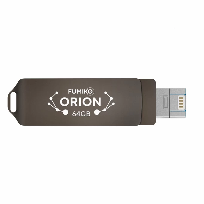 Накопитель Fumiko ORION 64GB Lightning+Type-C+USB 3.0, Чёрный