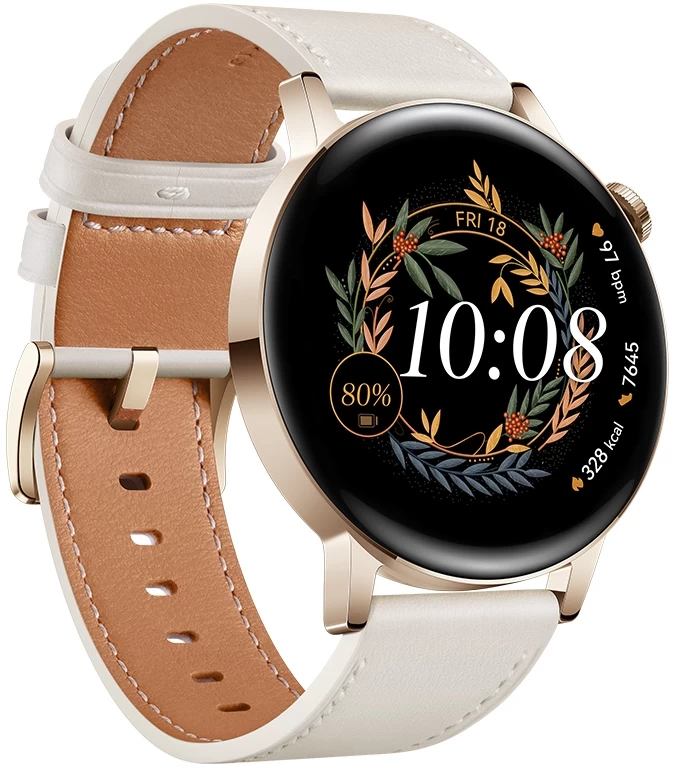 Умные часы Huawei Watch GT 3 42mm Золотистый/Белый Версия Elegant (MIL-B19)