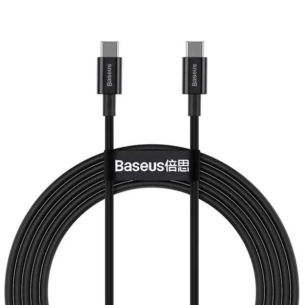 Кабель Baseus Superior Series Fast Charging Data Cable Type-C to Type-C 100W 2m, Чёрный (CATYS-C01)