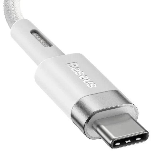 Кабель Baseus Zinc Magnetic Series iP Laptop Charging Cable Type-C to L-shaped Port (для MacBook) 60W 2m, Белый (CATXC-W02)