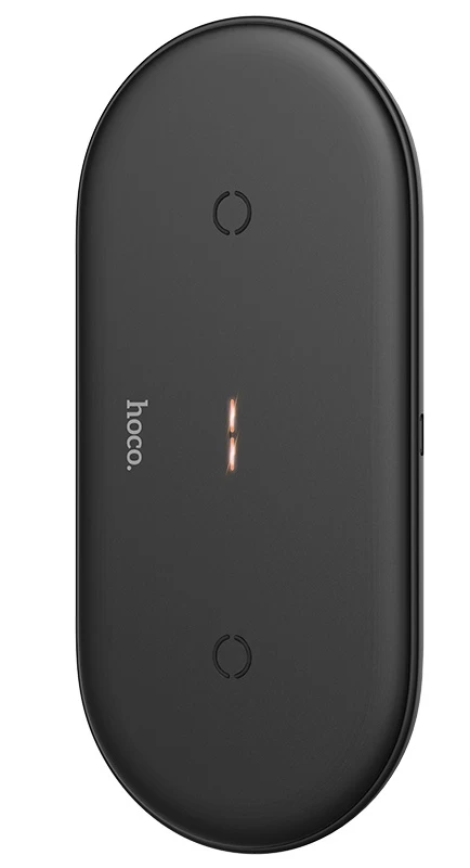 Беспроводное зарядное устройство Hoco CW23 Dual Power, Чёрное