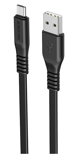 Кабель Borofone BX23 Wide Micro-USB 1m, Чёрный