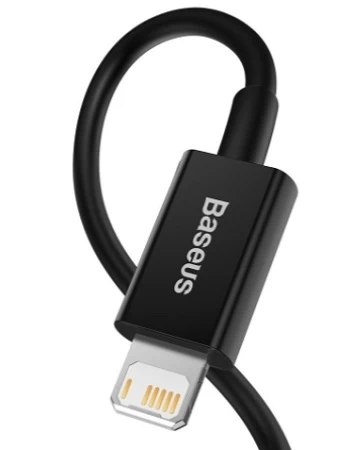 Кабель Baseus Superior Series Fast Charging Data Cable USB to iP 2.4A 2m, Чёрный (CALYS-C01)