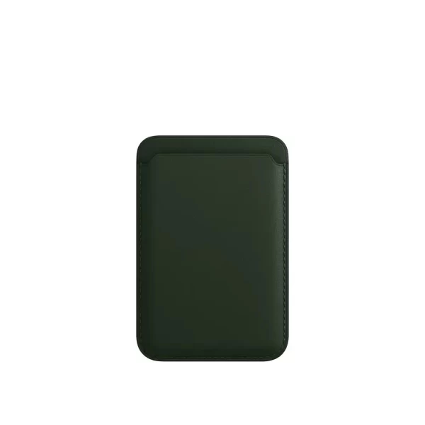 Чехол-бумажник Leather Wallet MagSafe для iPhone, Sequoia Green