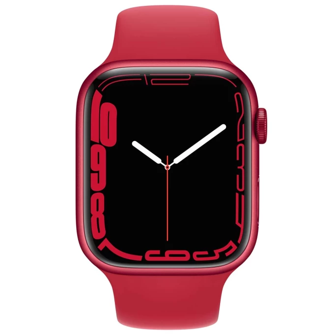 Apple Watch Series 7, 45 мм, алюминий красного цвета, спортивный ремешок (PRODUCT)RED